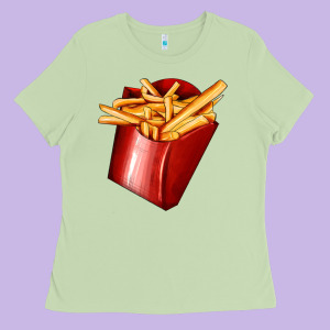 French Fries Ladies Tee Designed By Adodesignshop