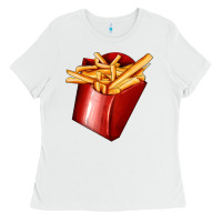White french fries Ladies Tee - AdoDesignShop