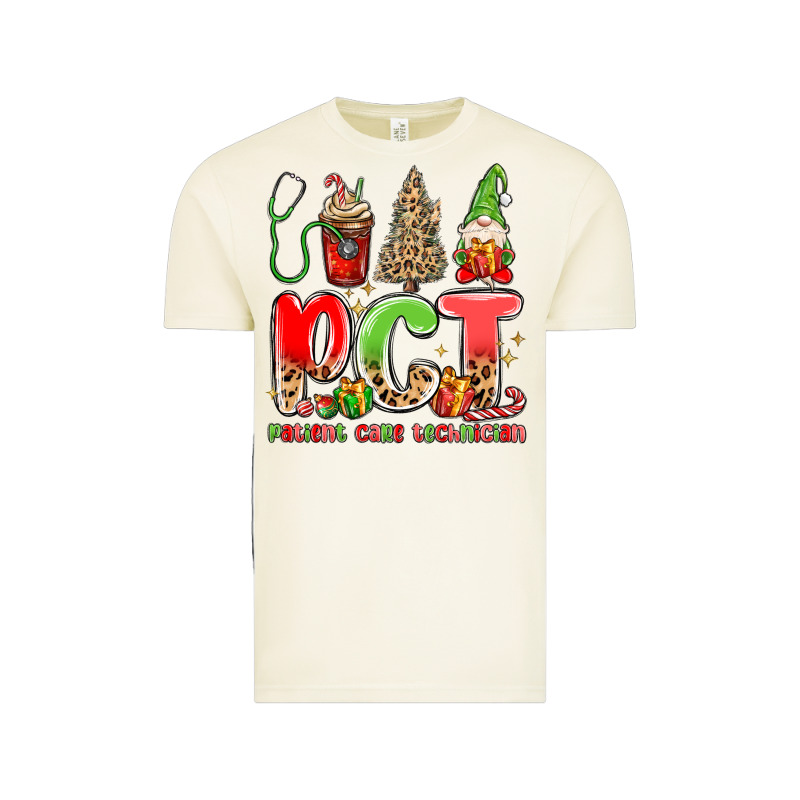 Pct Patient Care Technician Christmas Vintage Tee by MaliasSmallBusiness | Teevron