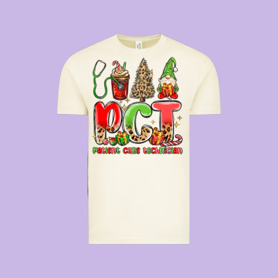 Pct Patient Care Technician Christmas Vintage Tee Designed By Maliassmallbusiness