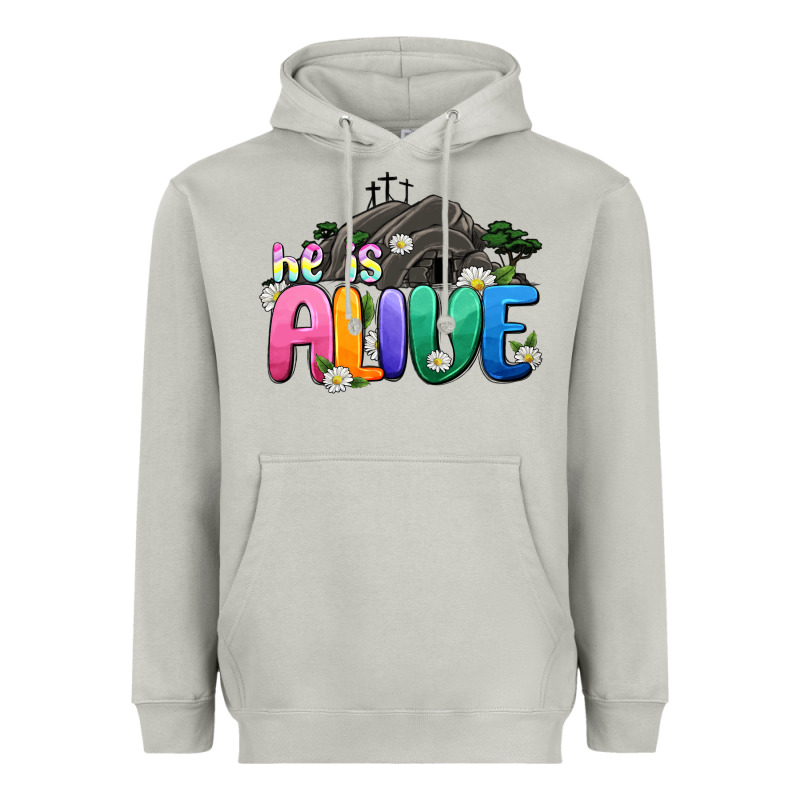 Easter Day He Is Alive Heavyweight Hoodie by OliviaCreatesArt | Teevron