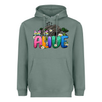 Sage Easter Day He is alive Heavyweight Hoodie - OliviaCreatesArt