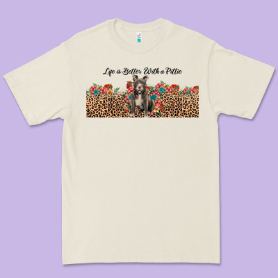 Life Is Better With A Pittie Premium Tee Designed By Jahusdesignshop