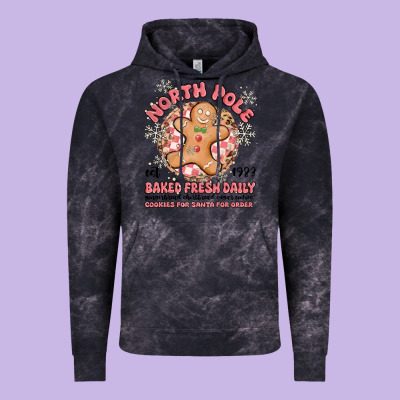 North Pole Baked Fresh Daily Vintage Hoodie Designed By Maliassmallbusiness