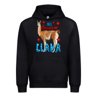 Black All American Lama Urban Hoodie - LillyAllenDesigns