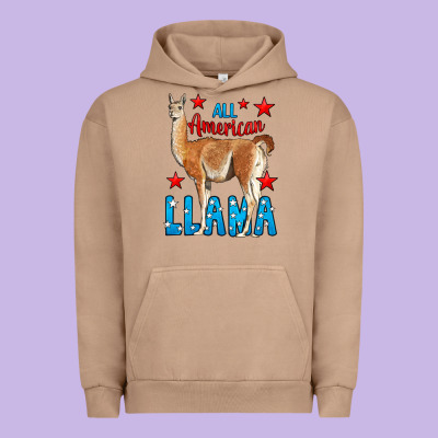 All American Lama Urban Hoodie Designed By Lillyallendesigns
