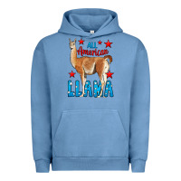 Pigment Pebble Blue All American Lama Urban Hoodie - LillyAllenDesigns