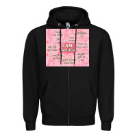 Black i am enough with glitter Zipper Hoodie - TumblerDesignByShophia
