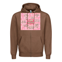 Chestnut i am enough with glitter Zipper Hoodie - TumblerDesignByShophia