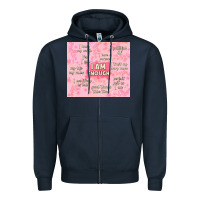 Navy i am enough with glitter Zipper Hoodie - TumblerDesignByShophia
