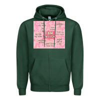 Sports Green i am enough with glitter Zipper Hoodie - TumblerDesignByShophia