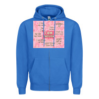 True Royal i am enough with glitter Zipper Hoodie - TumblerDesignByShophia