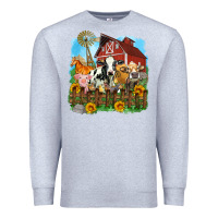 Heather Grey farm life olivia Premium Sweatshirt - OliviaCreatesArt