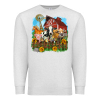 Oatmeal Heather farm life olivia Premium Sweatshirt - OliviaCreatesArt