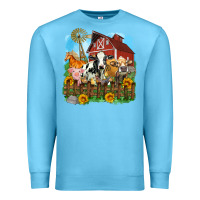 Ocean Blue farm life olivia Premium Sweatshirt - OliviaCreatesArt