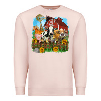 Pale Pink farm life olivia Premium Sweatshirt - OliviaCreatesArt