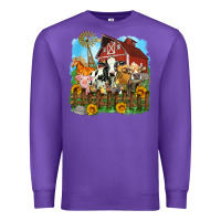 Purple farm life olivia Premium Sweatshirt - OliviaCreatesArt