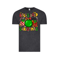 Vintage Black balls deep into christmas Vintage Tee - MaliasSmallBusiness