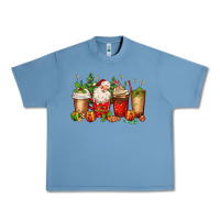 Pebble Blue Christmas Santa coffee cups Urban Heavy Tee - MaliasSmallBusiness