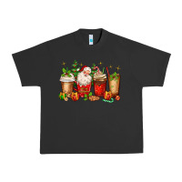 Pigment Black Christmas Santa coffee cups Urban Heavy Tee - MaliasSmallBusiness