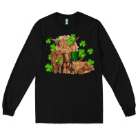 Black st patrick's day cow family Long Sleeve Tee - RanaPortraitStore