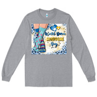Heather Grey world down syndrome day Long Sleeve Tee - Artiststas