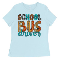 Baby Blue school bus driver Ladies Tee - Artiststas
