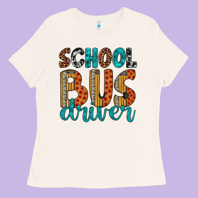 School Bus Driver Ladies Tee Designed By Artiststas