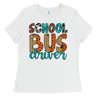 White school bus driver Ladies Tee - Artiststas