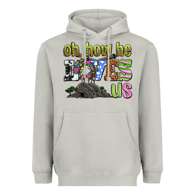 Easter Day Oh He Loves Us Heavyweight Hoodie by OliviaCreatesArt | Teevron