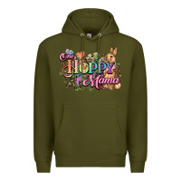 Army Green One hoppy mama easter day Premium Hoodie - HowdyJamesFarm
