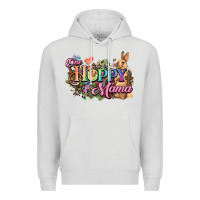 Dove Grey One hoppy mama easter day Premium Hoodie - HowdyJamesFarm