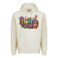 Oatmeal Heather One hoppy mama easter day Premium Hoodie - HowdyJamesFarm