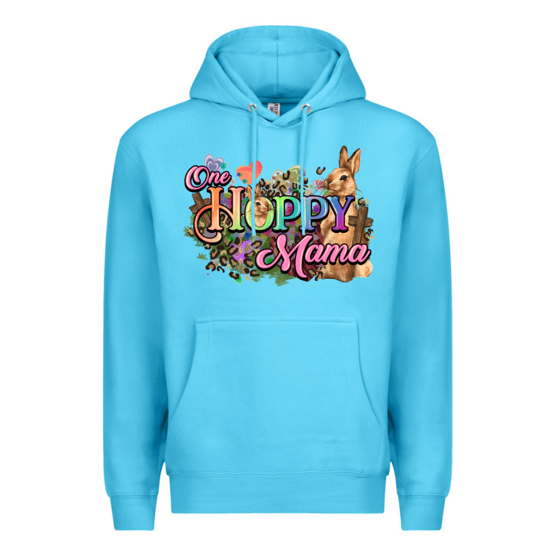 One Hoppy Mama Easter Day Premium Hoodie by HowdyJamesFarm | Teevron
