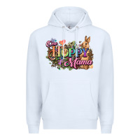 White One hoppy mama easter day Premium Hoodie - HowdyJamesFarm