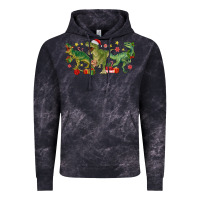 Cloud Black christmas dinosaurs Vintage Hoodie - MaliasSmallBusiness