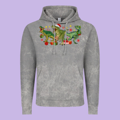 Christmas Dinosaurs Vintage Hoodie Designed By Maliassmallbusiness