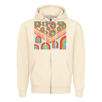 Sandshell hippie rainbow and daisy Zipper Hoodie - TumblerDesignByShophia