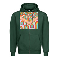 Sports Green hippie rainbow and daisy Zipper Hoodie - TumblerDesignByShophia