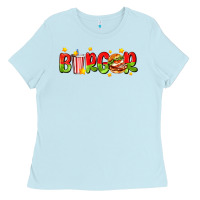 Baby Blue burger with coke and stars Ladies Tee - AdoDesignShop