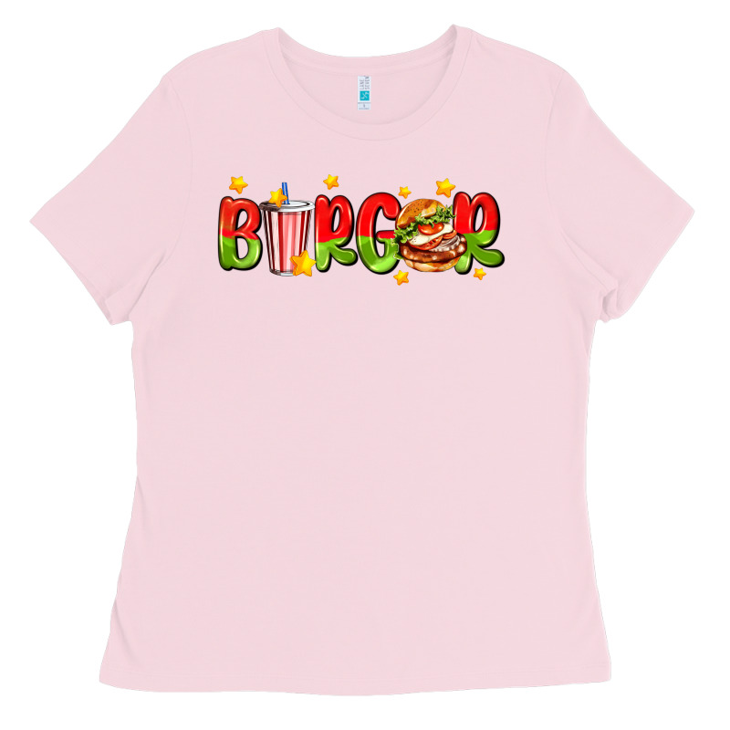 Burger With Coke And Stars Ladies Tee by AdoDesignShop | Teevron