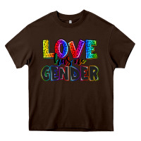 Chocolate Brown love has no gender Heavy Core Tee - AdoDesignShop
