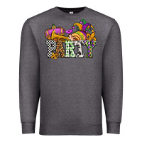 Charcoal Heather mardi gras  party olivia Premium Sweatshirt - OliviaCreatesArt