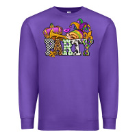 Purple mardi gras  party olivia Premium Sweatshirt - OliviaCreatesArt