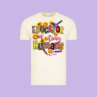 Educator Of Tiny Humans Vintage Tee Designed By Nancycooperartshop