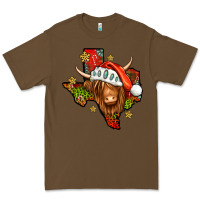 Cacao Shaggy cow Texas Christmas Premium Tee - Jasminsmagicworld