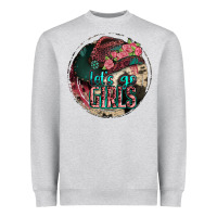 Heather Grey let's go girls Heavyweight Sweatshirt - Jasminsmagicworld