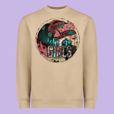 Let's Go Girls Heavyweight Sweatshirt Designed By Jasminsmagicworld