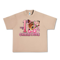 Burro my first christmas pink reindeer Urban Heavy Tee - MaliasSmallBusiness