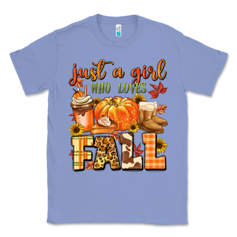 Just A Girl Who Loves Fall Classic Tee by MaliasSmallBusiness | Teevron